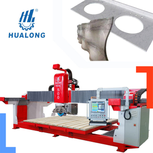 Hualong Stone Cutting Machinery 5 Eixos CNC Serra Serra de Pedra Máquina de Corte e Fresagem Fabricantes de máquinas de corte de granito